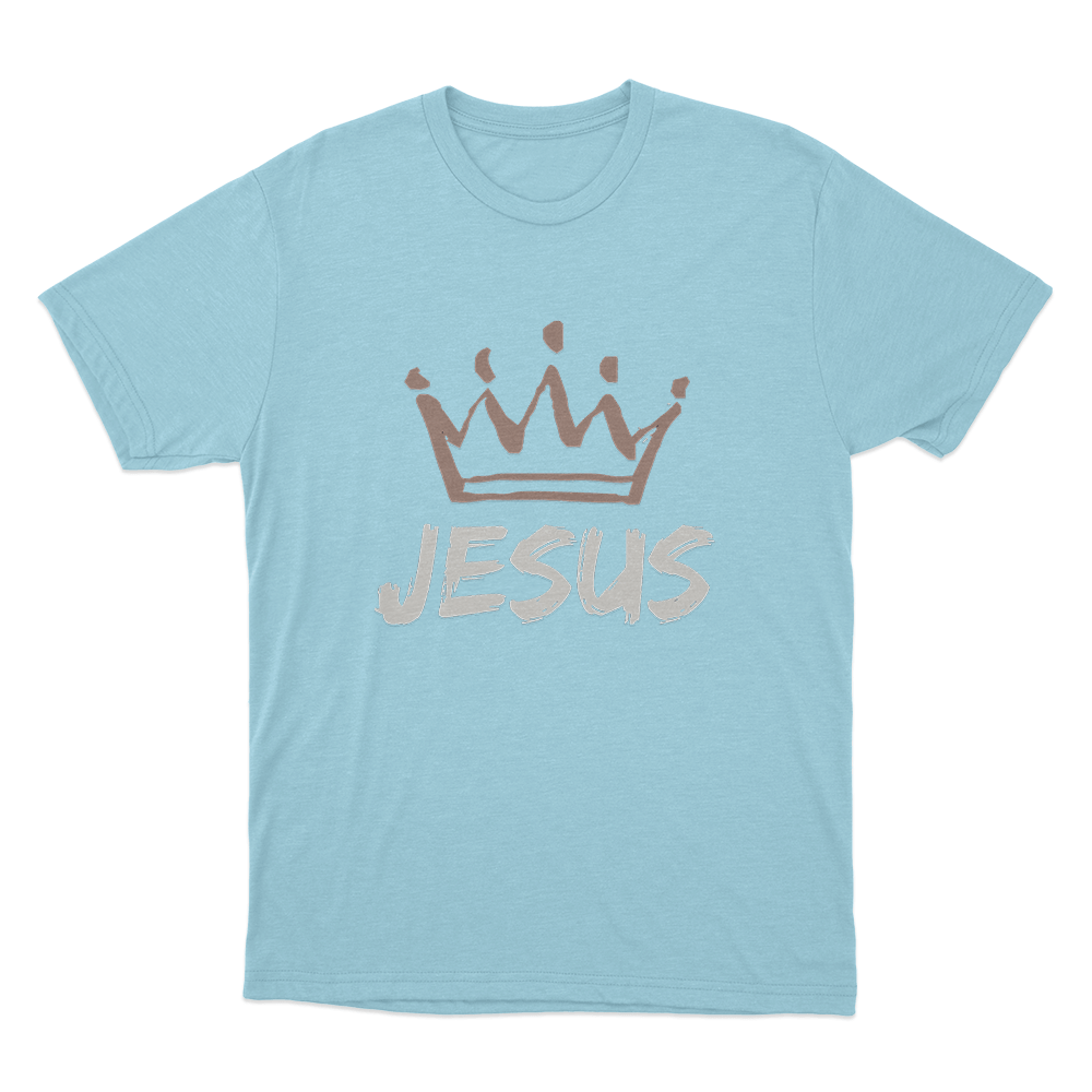 King Jesus Unisex T Shirt Sky Blue King Jesus Unisex T Shirt Sky Blue