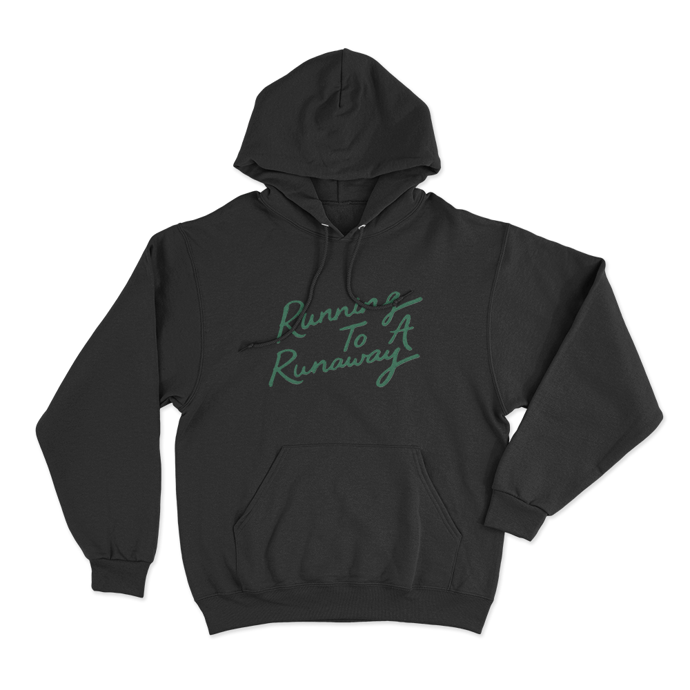 Running To A Runaway Unisex Hoodie Black Running To A Runaway Unisex Hoodie Black