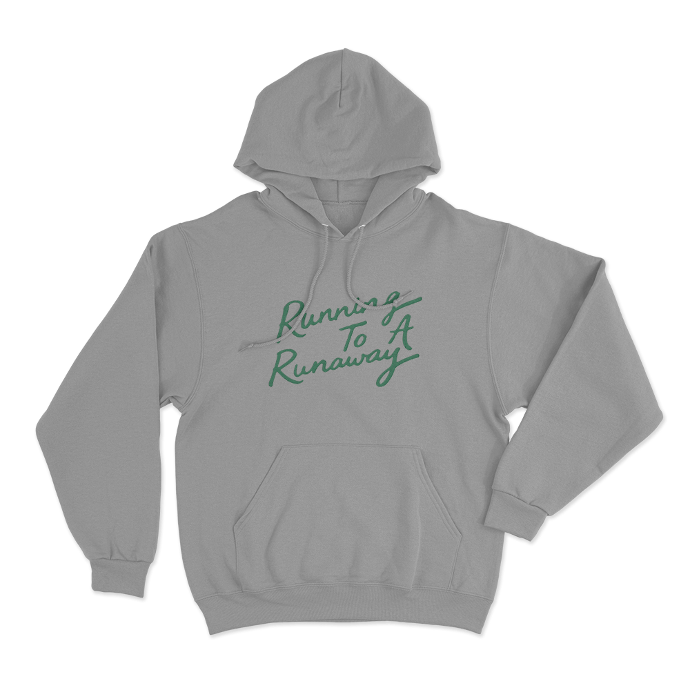 Running To A Runaway Unisex Hoodie Grey Running To A Runaway Unisex Hoodie Grey