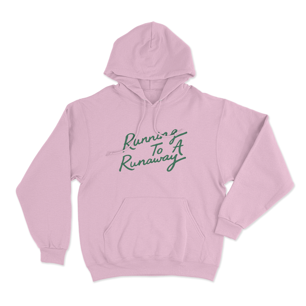 Running To A Runaway Unisex Hoodie Pink Running To A Runaway Unisex Hoodie Pink